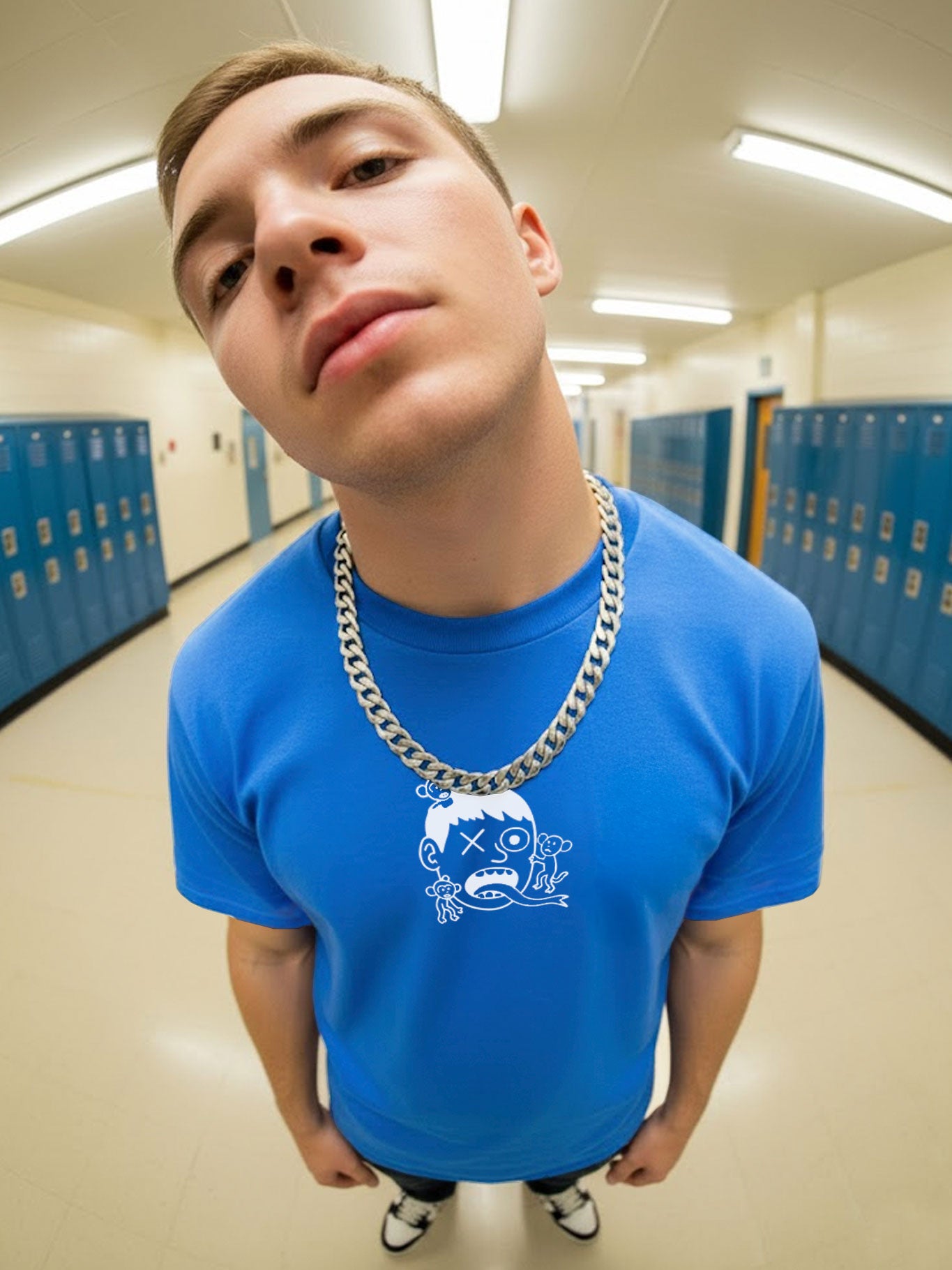 Camiseta Monos in my face de Loco Monky Blue