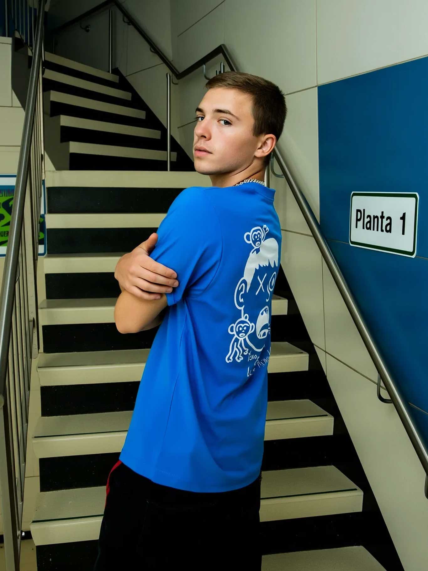 Camiseta Monos in my face de Loco Monky Blue