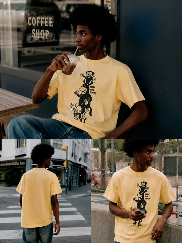 Camiseta Music de Loco Monky Soft Yellow by LOCO MONKY
