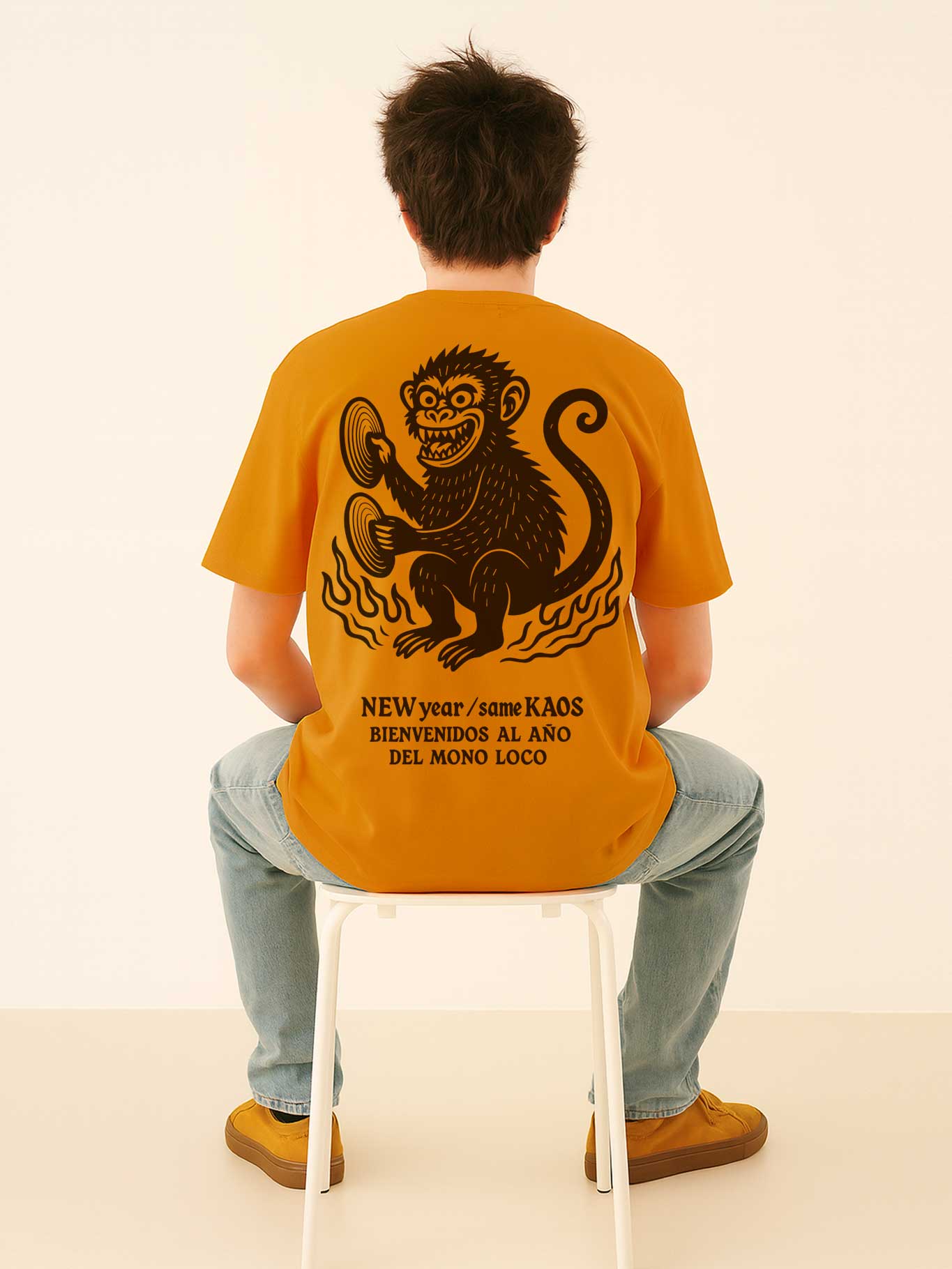 Camiseta New Year de Loco Monky Mustard