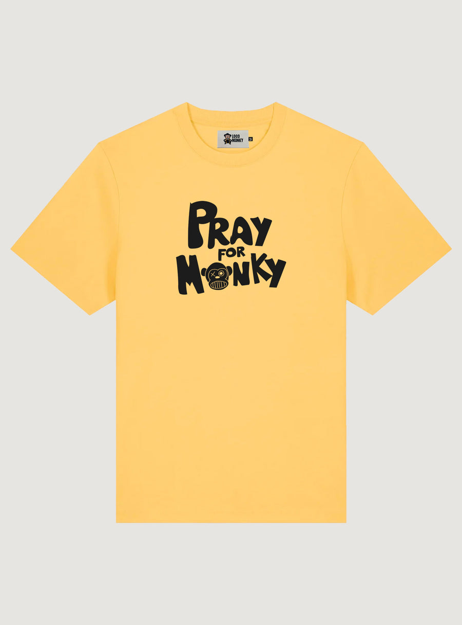 Camiseta Pray For Monky de Loco Monky yellow