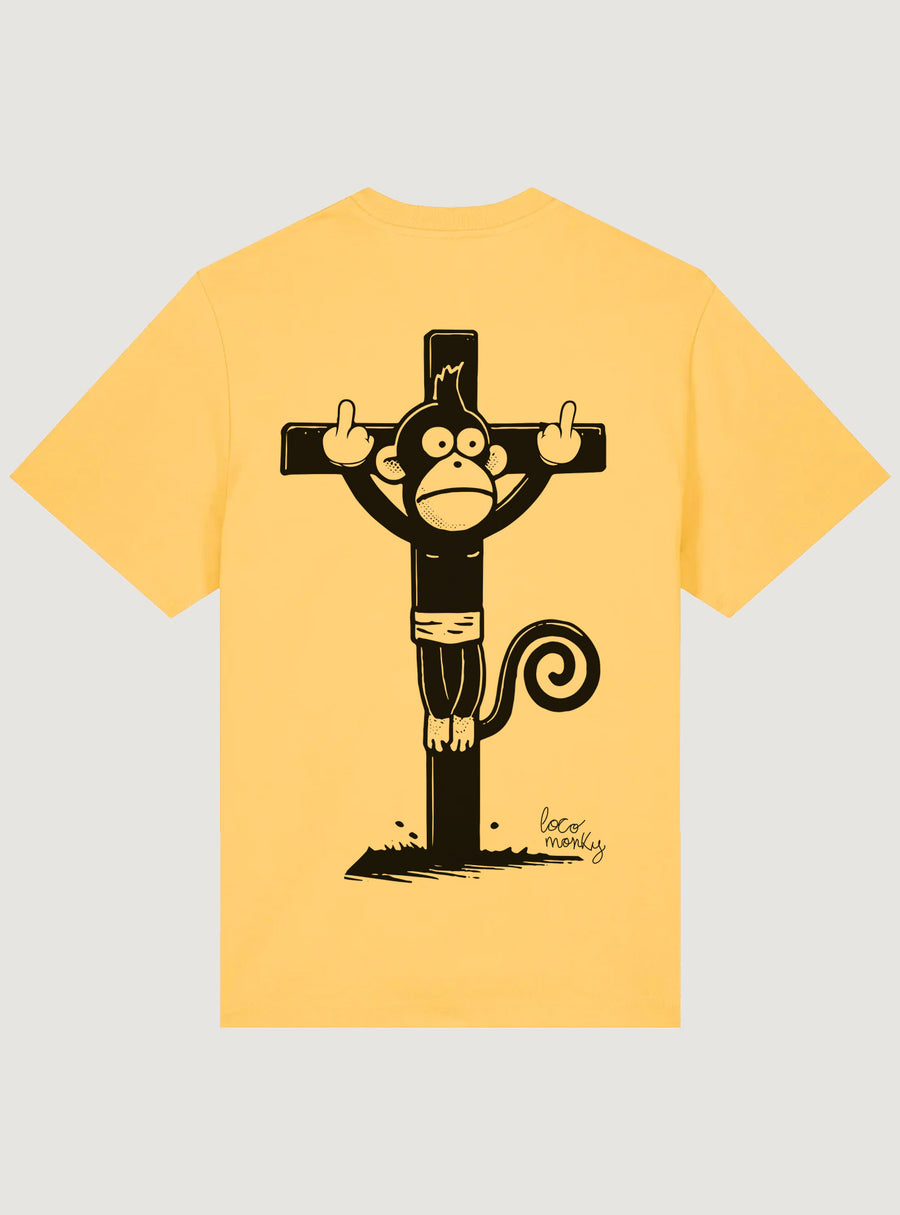 Camiseta Pray For Monky de Loco Monky yellow