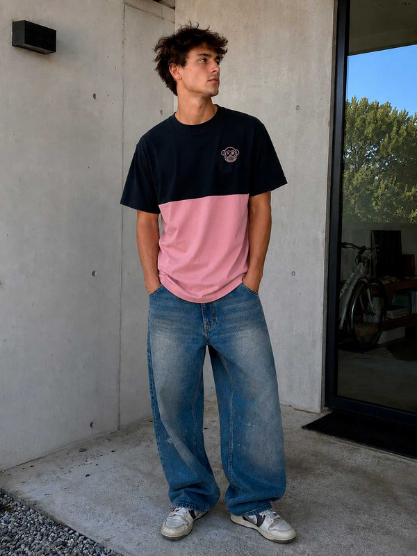 Camiseta Puro Loco B de Loco Monky Pink/Black by LOCO MONKY