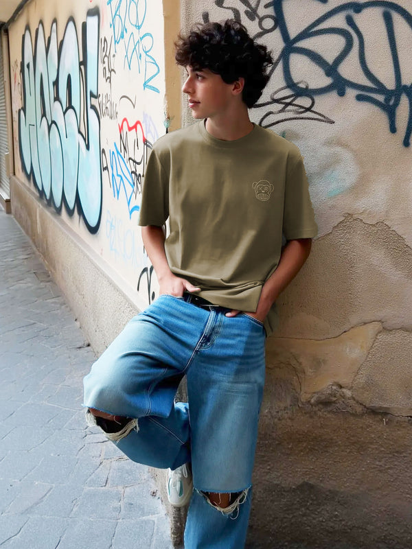 Camiseta Puro Loco B de Loco Monky Olive by LOCO MONKY