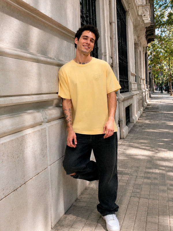 Camiseta Puro Loco B de Loco Monky Soft Yellow by LOCO MONKY