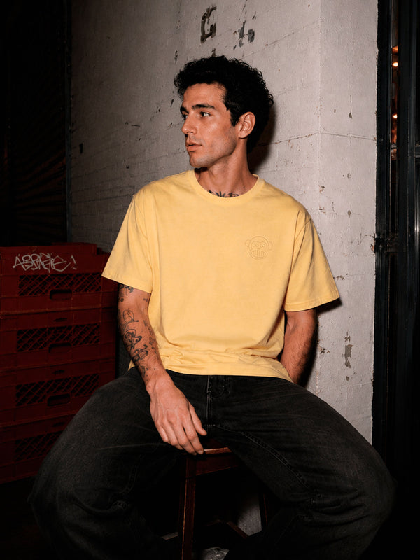 Camiseta Puro Loco B de Loco Monky Soft Yellow by LOCO MONKY