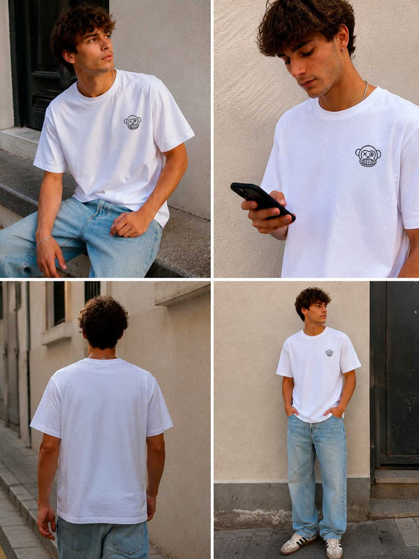 Camiseta Puro Loco B de Loco Monky White by LOCO MONKY