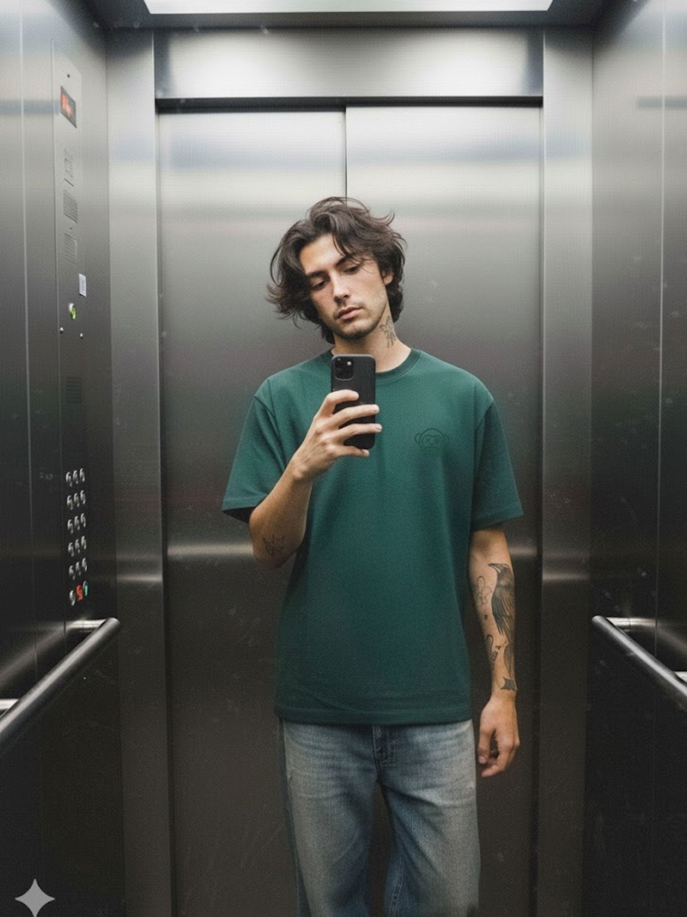 Camiseta Puro Loco B de Loco Monky Dark Green