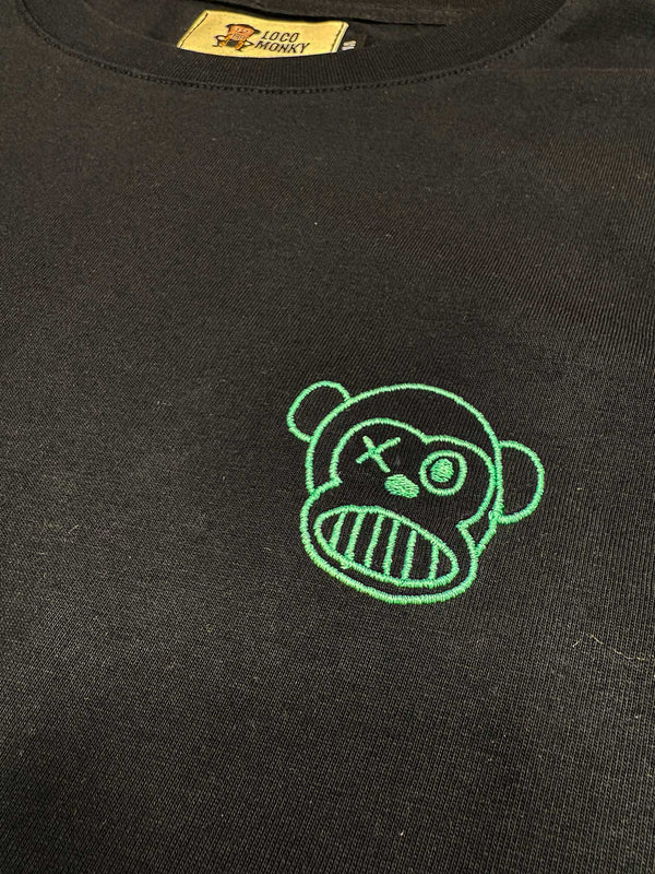 Camiseta Puro Loco Bordado de Loco Monky Black by LOCO MONKY