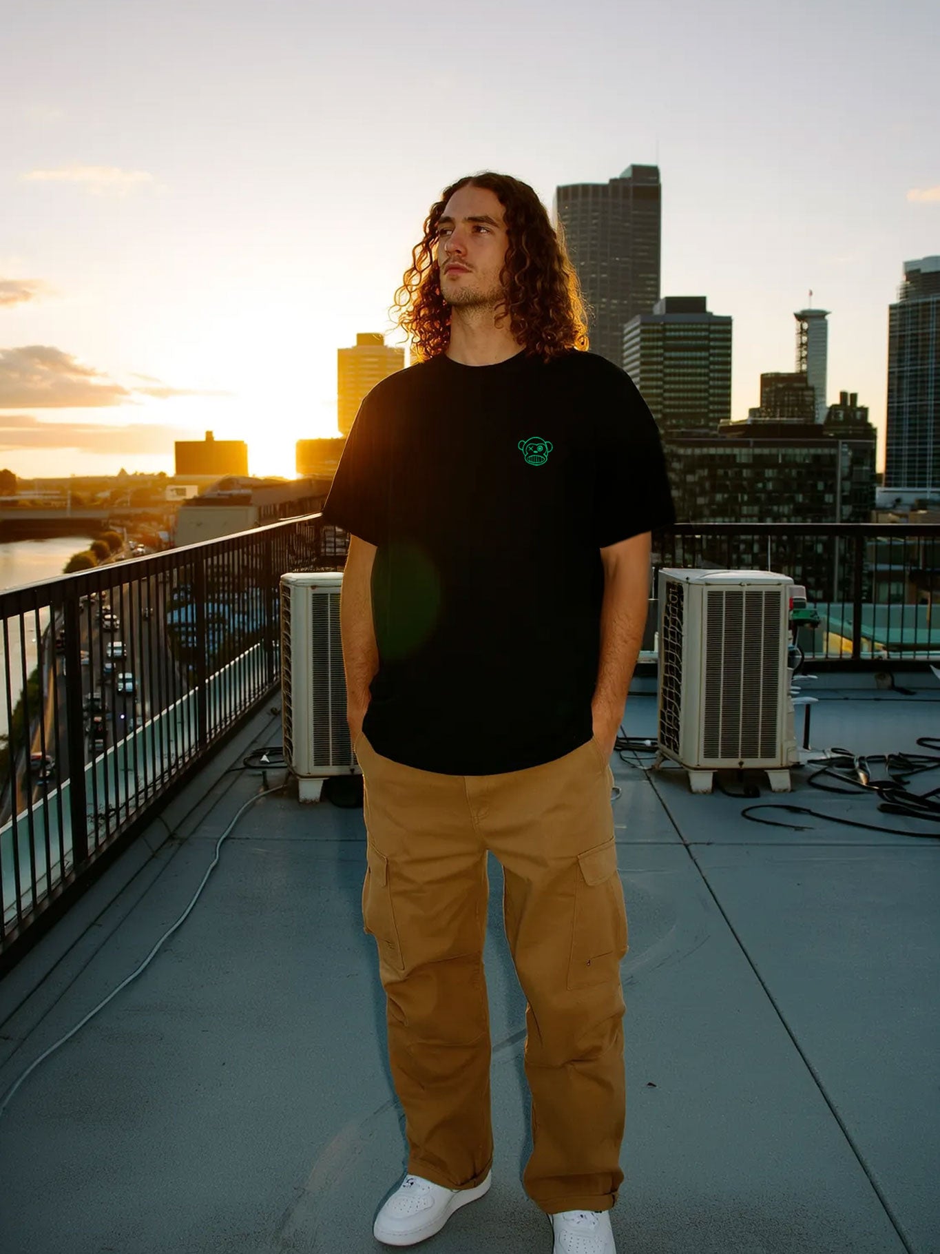 Camiseta Puro Loco Bordado de Loco Monky Black