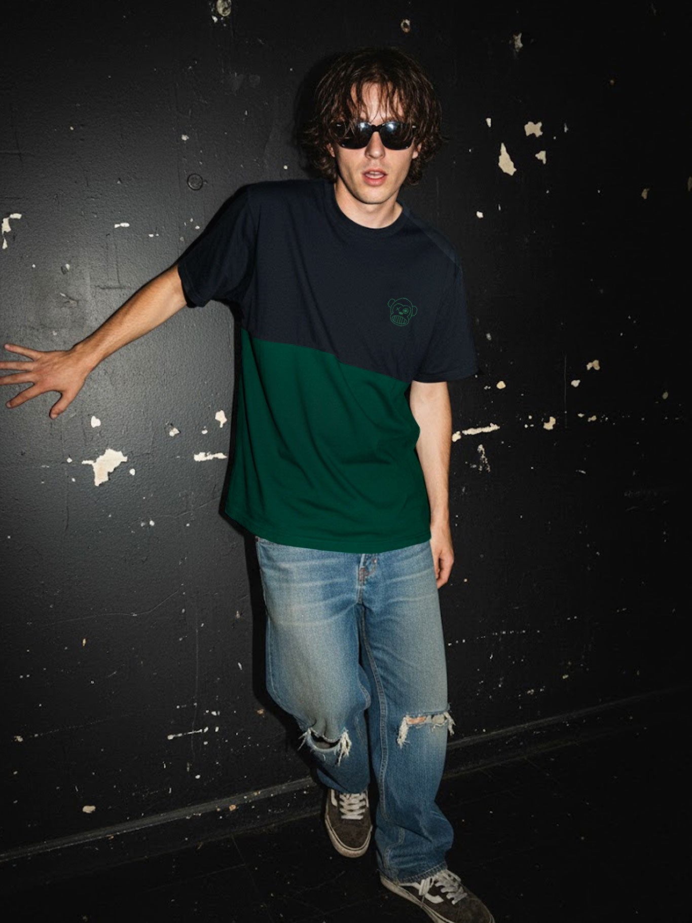 Camiseta Puro Loco B de Loco Monky Dark Green/Black