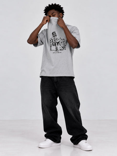 Camiseta Love is in the air de Loco Monky Heather Grey