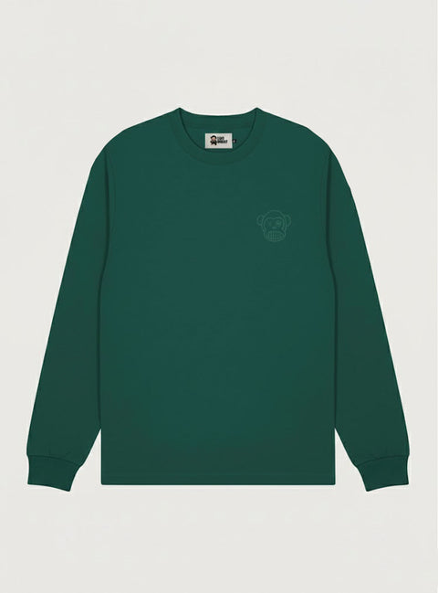 Camiseta de Manga Larga para Hombre de Loco Monky color Dark Green