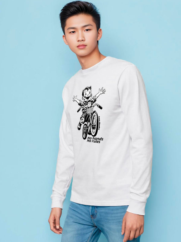 Camiseta manga larga No Rules de Loco Monky white by LOCO MONKY