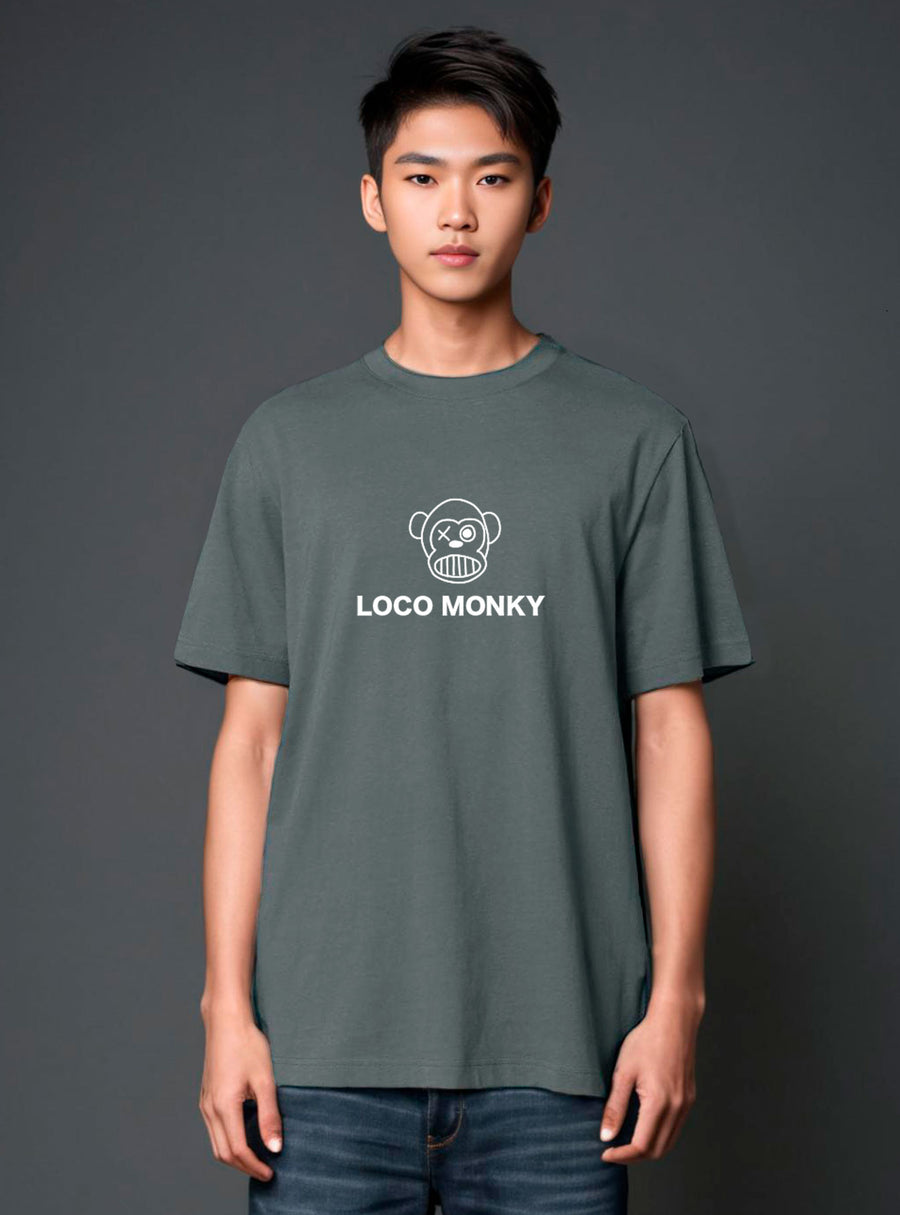 Loco Monky Proud T-Shirt Farbe Dunkelgrau