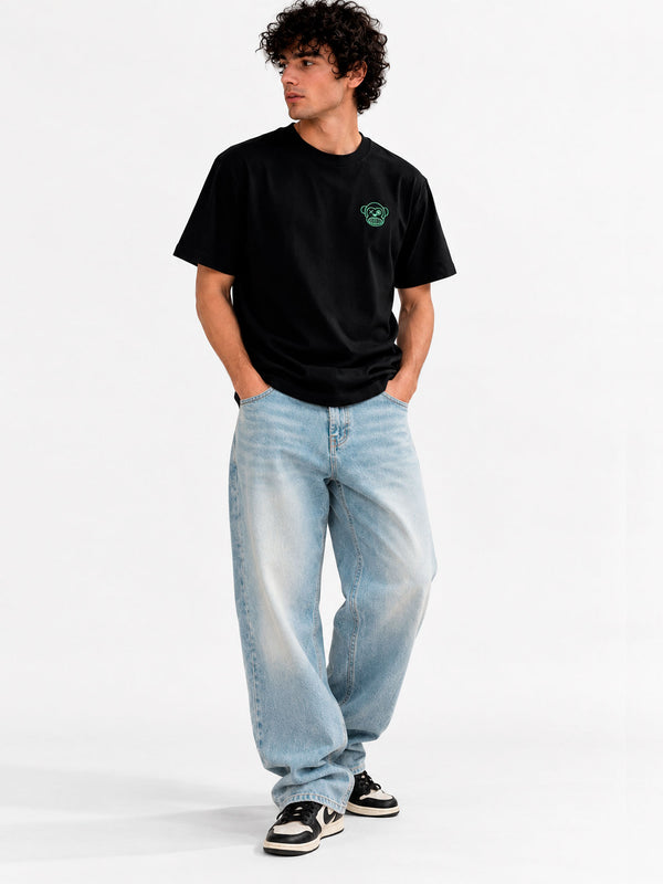 Camiseta Puro Loco Bordado de Loco Monky Black