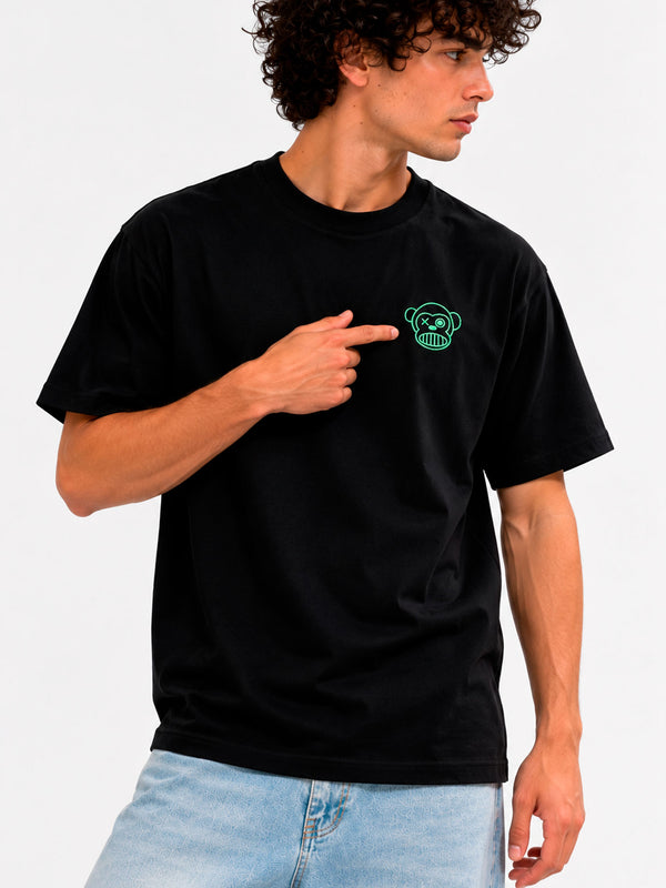 Camiseta Puro Loco Bordado de Loco Monky Black
