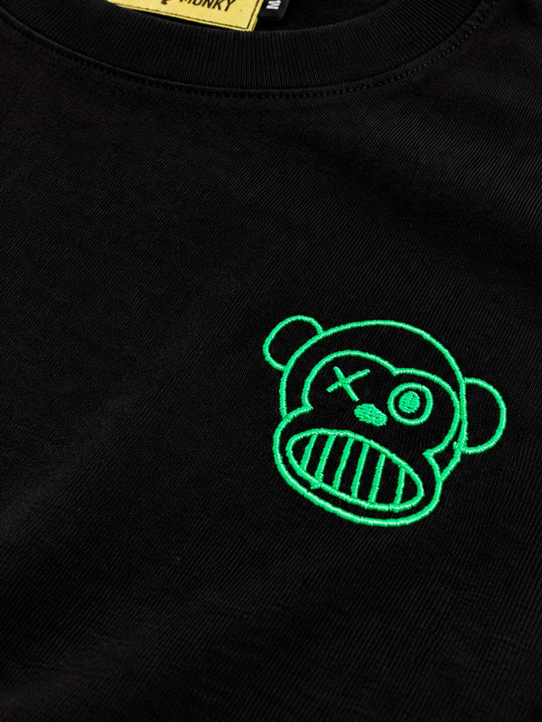 Camiseta Puro Loco Bordado de Loco Monky Black