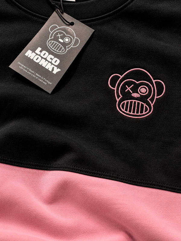 Camiseta Puro Loco B de Loco Monky Pink/Black