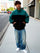Chaqueta de pana oversize unisex de Loco Monky Black/Ocean. by LOCO MONKY