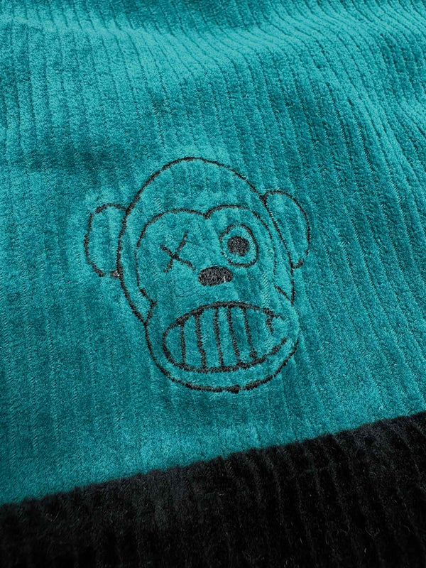 Chaqueta de pana oversize unisex de Loco Monky Black/Ocean. by LOCO MONKY