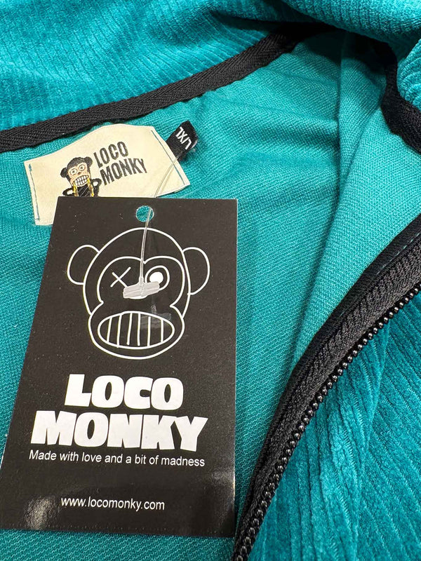 Chaqueta de pana oversize unisex de Loco Monky Black/Ocean. by LOCO MONKY