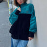 Chaqueta de pana oversize unisex de Loco Monky Black/Ocean. by LOCO MONKY
