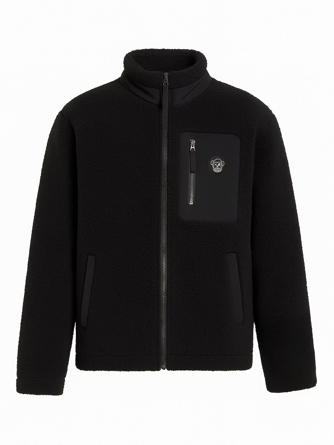 Chaqueta Sherpa unisex de Loco Monky Black