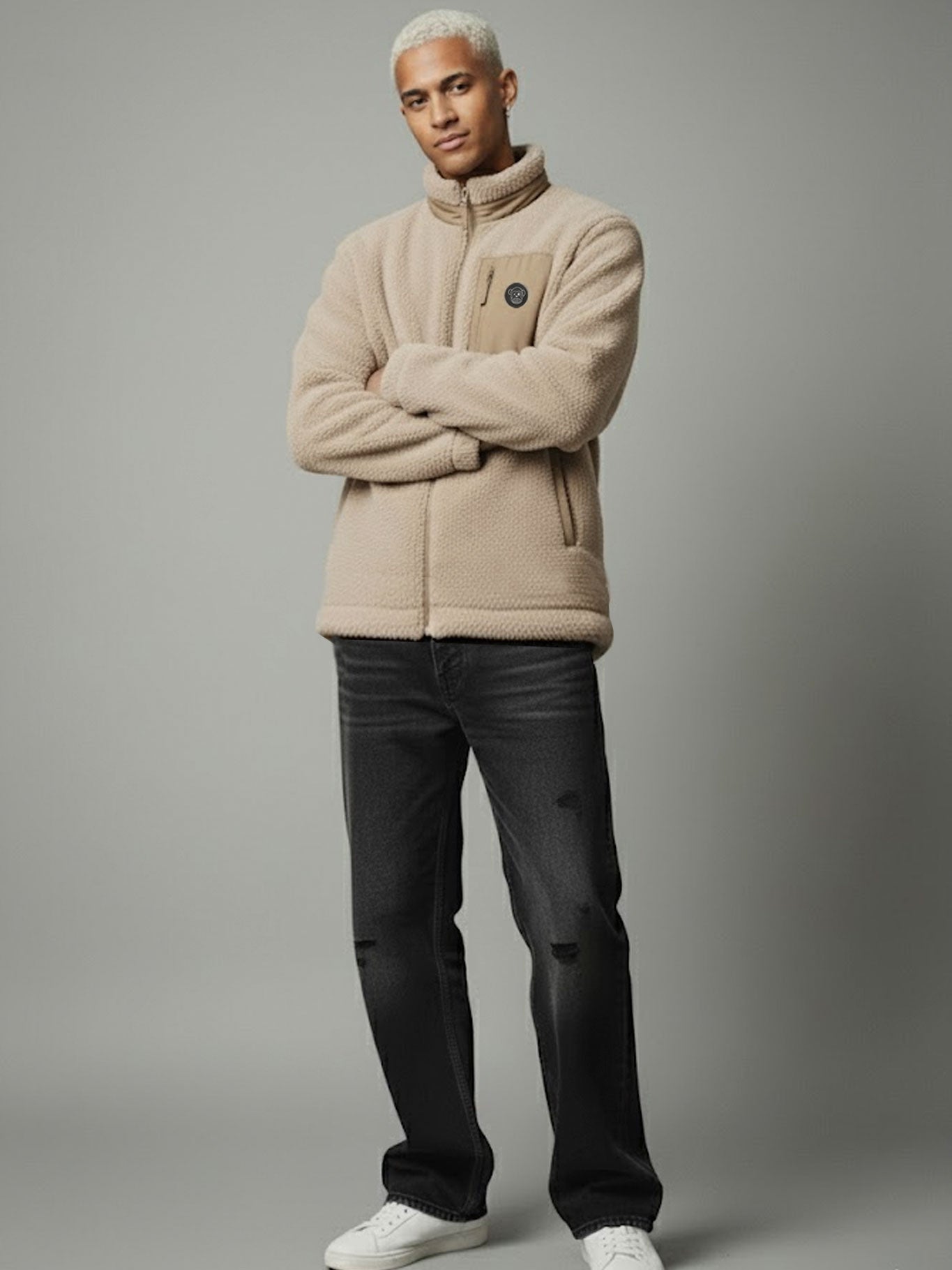 Chaqueta Sherpa unisex de Loco Monky Raw