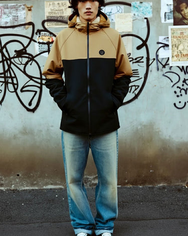 Cortavientos impermeable Silverback de Loco Monky Black/Caramel by LOCO MONKY