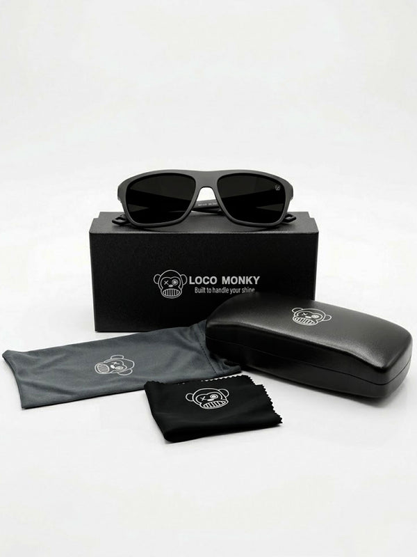 Gafas de sol unisex de Loco Monky Black/Grey by LOCO MONKY