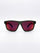 Gafas de sol unisex de Loco Monky Green/Red con montura TR90 ultraligera y lentes rojas