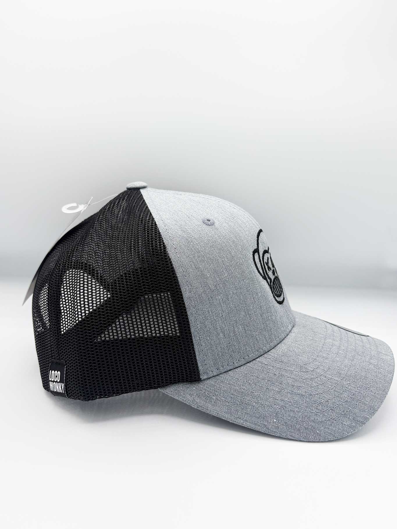 Gorra Loco Monky trucker Puro Loco Bordado Heather/Black Gorras LOCO MONKY
