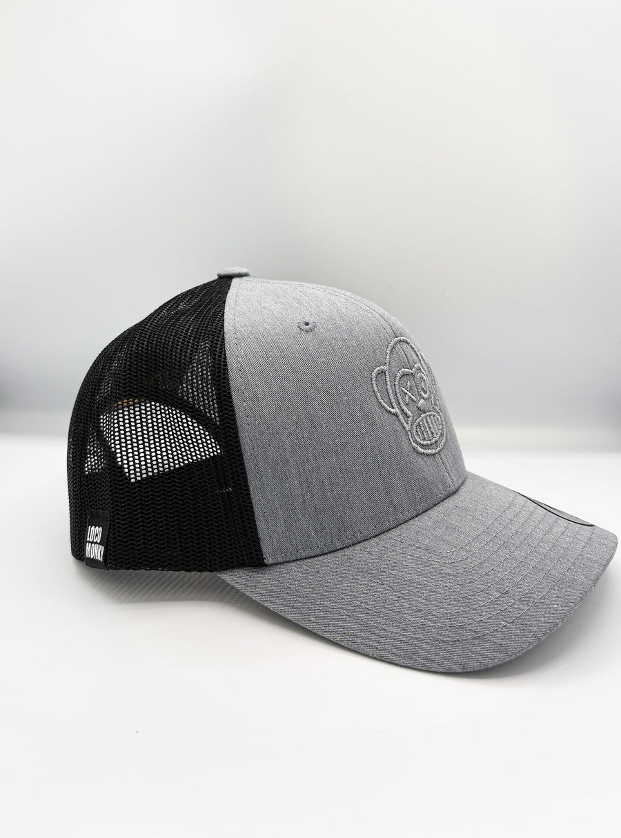 Gorra Loco Monky trucker Puro Loco Bordado Heather/Black
