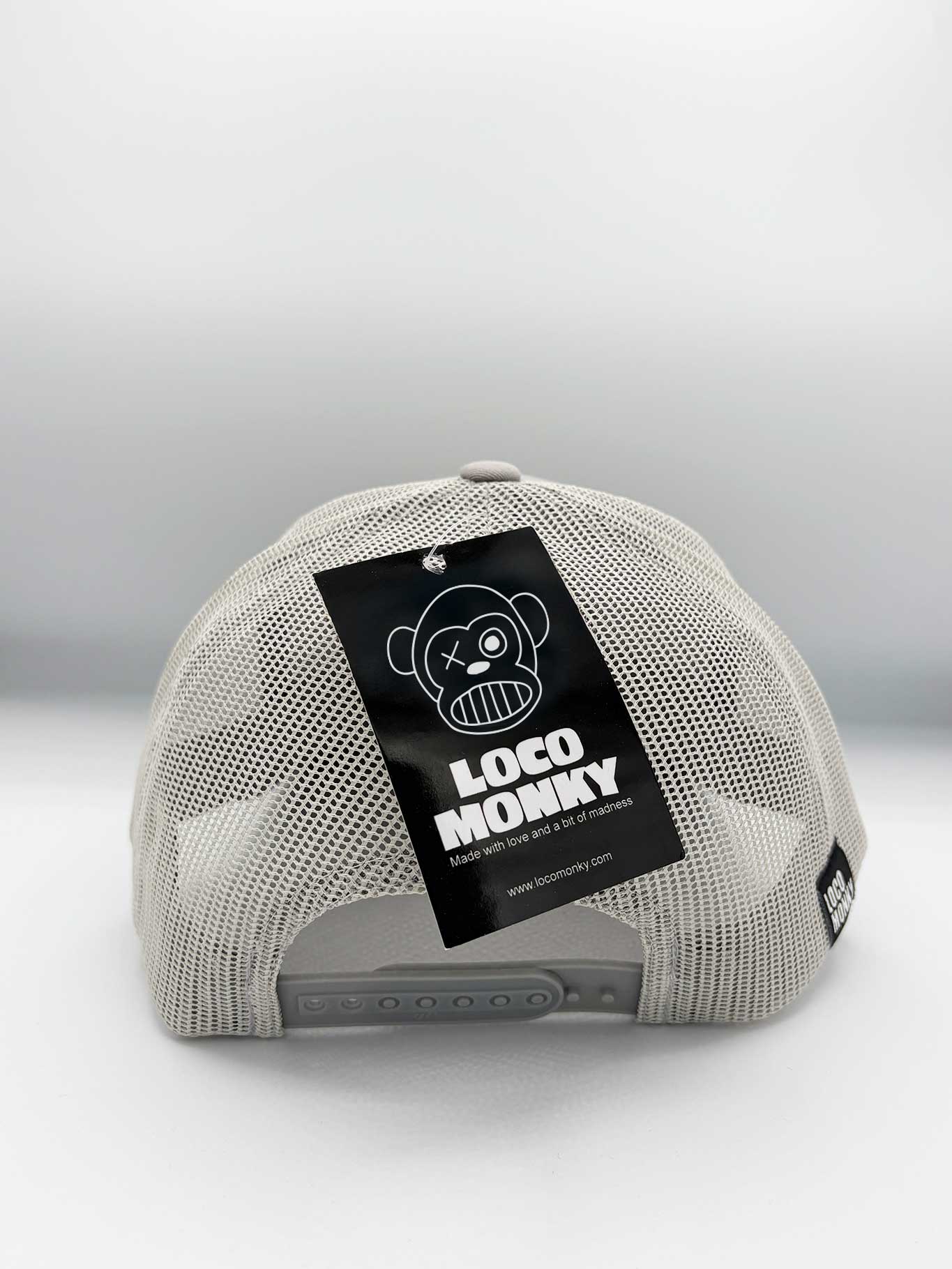 Gorra Loco Monky trucker Puro Loco Bordado Silver Gorras LOCO MONKY