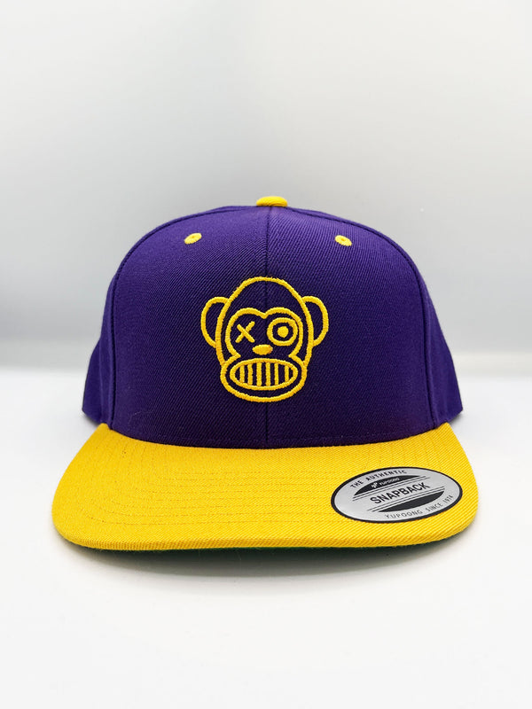 Gorra Loco Monky snapback Puro Loco Bordado Purple/Gold by LOCO MONKY