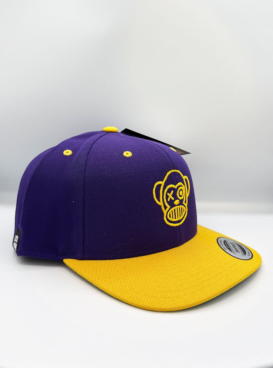 Gorra Loco Monky snapback Puro Loco Bordado Purple/Gold