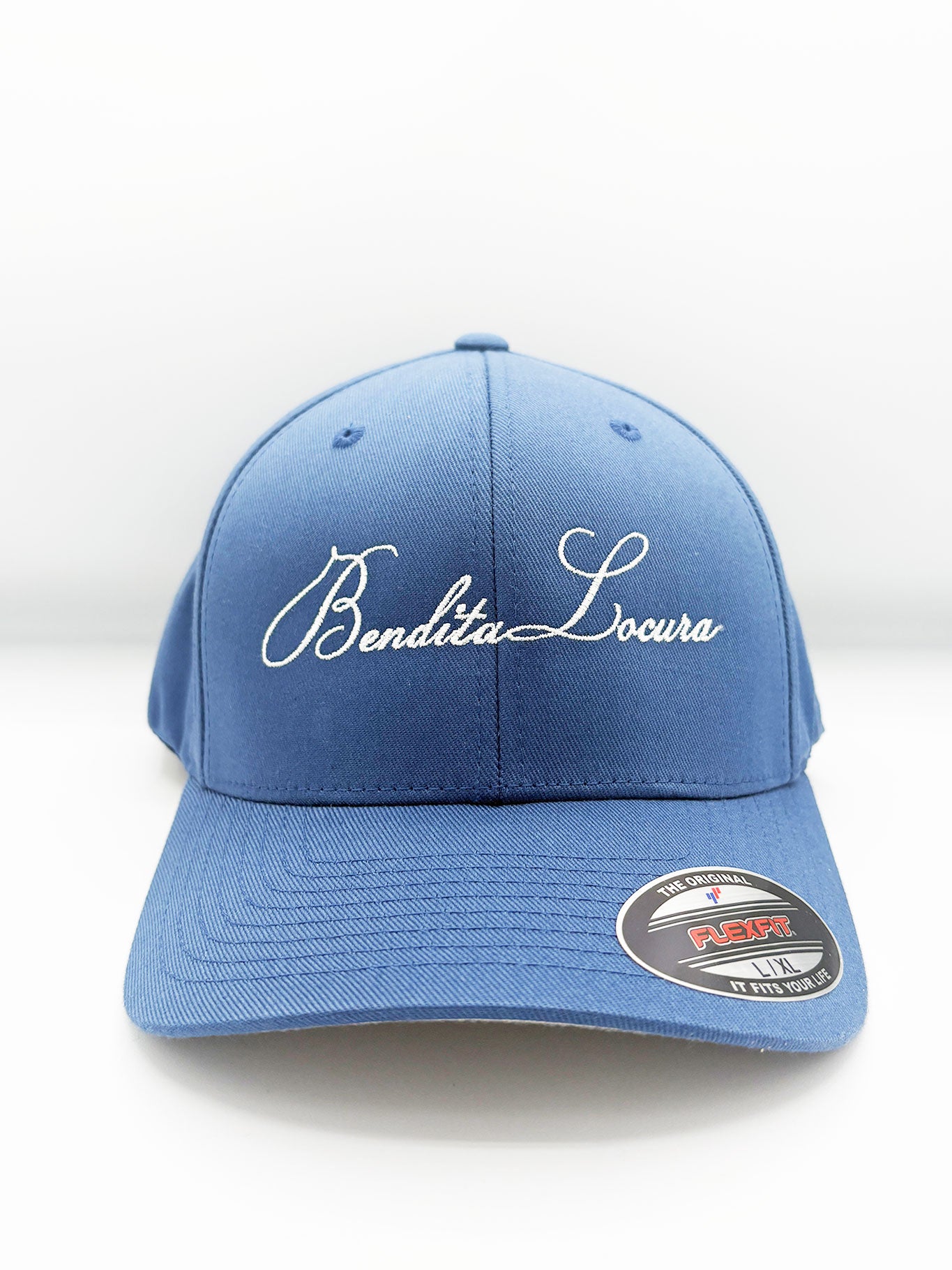 Gorra Bendita Locura Bordado Flexfit Loco Monky State Blue Gorras LOCO MONKY