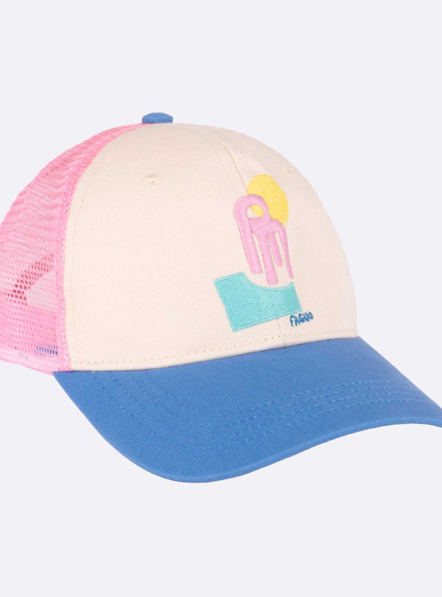 Gorra Faguo rosa/crudo/azul - NUM wear