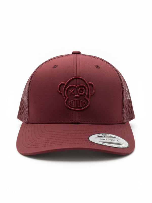 Gorra Loco Monky trucker Puro Loco Bordado Maroon by LOCO MONKY