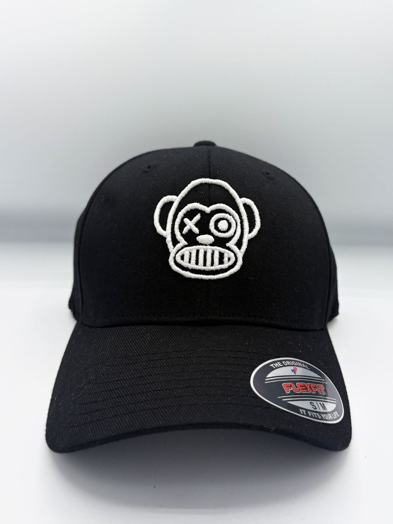 Gorra Loco Monky Flexfit Puro Loco Bordado Black Gorras LOCO MONKY