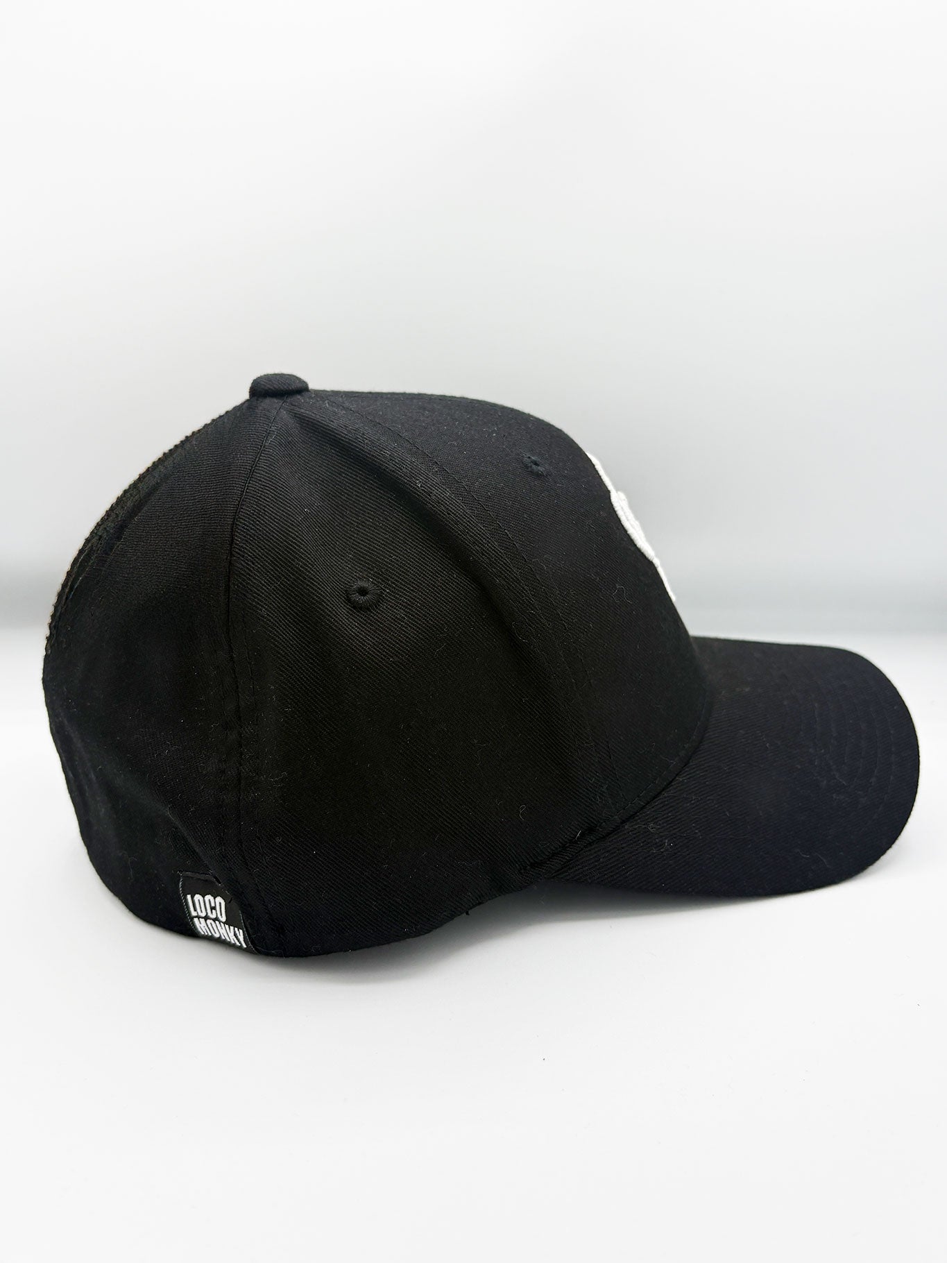 Gorra Loco Monky Flexfit Puro Loco Bordado Black Gorras LOCO MONKY