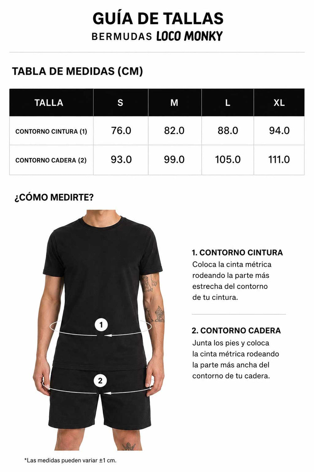 Guía de tallas