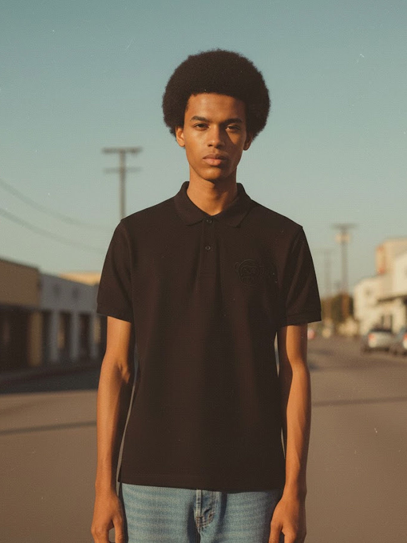 Polo Hombre Hawk de Loco Monky  Black