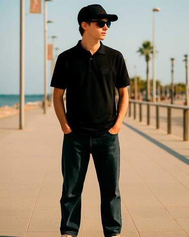 Polo Hombre Hawk de Loco Monky Black polo hombre LOCO MONKY