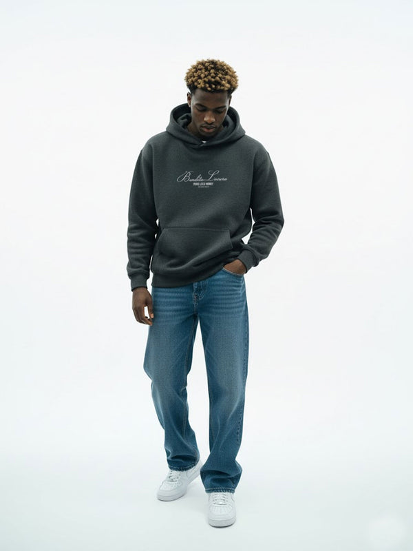 Sudadera Unisex Bendita Locura Bordado de Loco Monky Dark Grey by LOCO MONKY