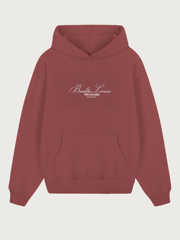 Sudadera Unisex Bendita Locura Bordado de Loco Monky Wine by LOCO MONKY