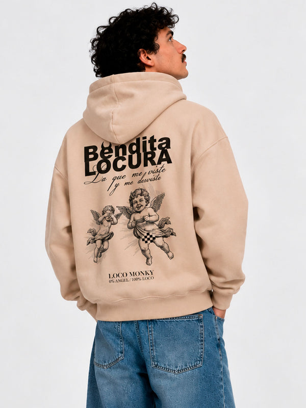 Sudadera Unisex Bendita Locura IV de Loco Monky Sand