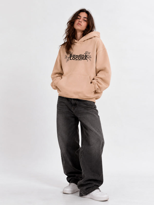 Sudadera Unisex Bendita Locura IV de Loco Monky Sand
