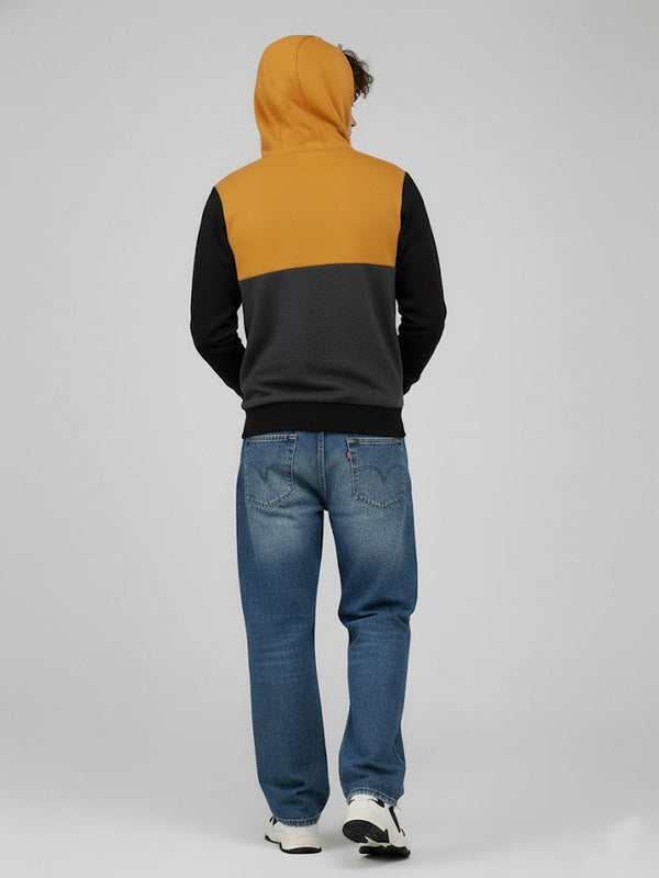 Sudadera con cremallera Chimp de Loco Monky Mustard/Black/DarkGrey by LOCO MONKY